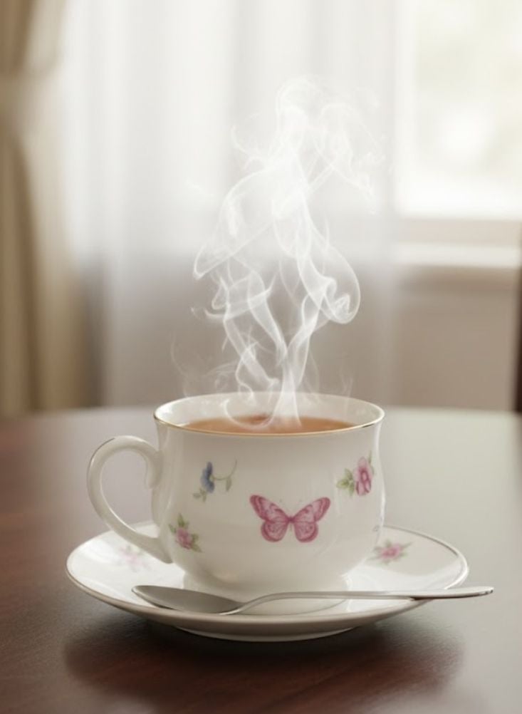 Premium Floral Porcelain Tea Cup & Saucer Set – 6 Cups with 6 Saucers, Elegant Gift Box Packing - Image 2